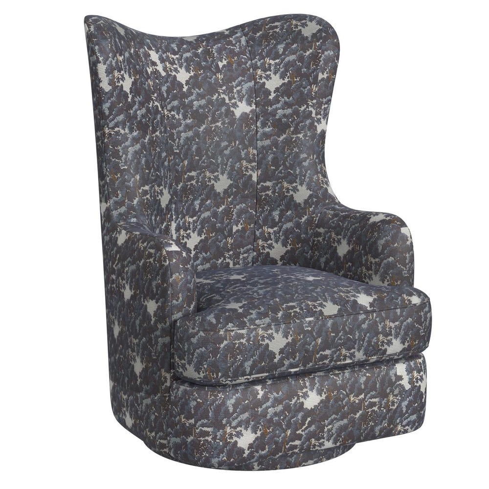 Hot Wing Swivel Chair - Baltic Forest Blue