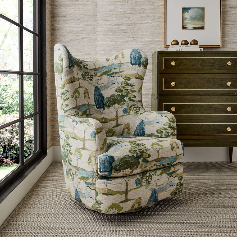 Hot Wing Swivel Chair - Enchanted Meadow