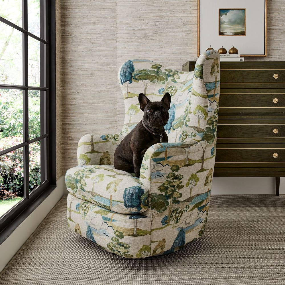 Hot Wing Swivel Chair - Enchanted Meadow