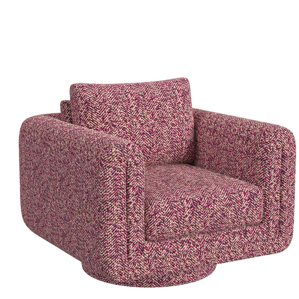 Loop Swivel Chair - Tweedy Bird Purple Finch