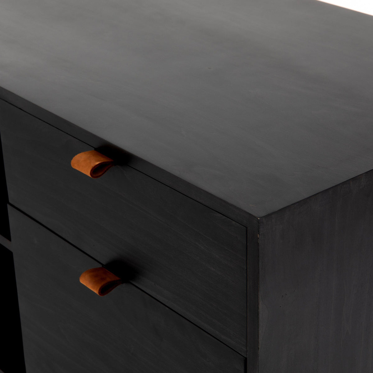 Trey Desk System With Filing Credenza