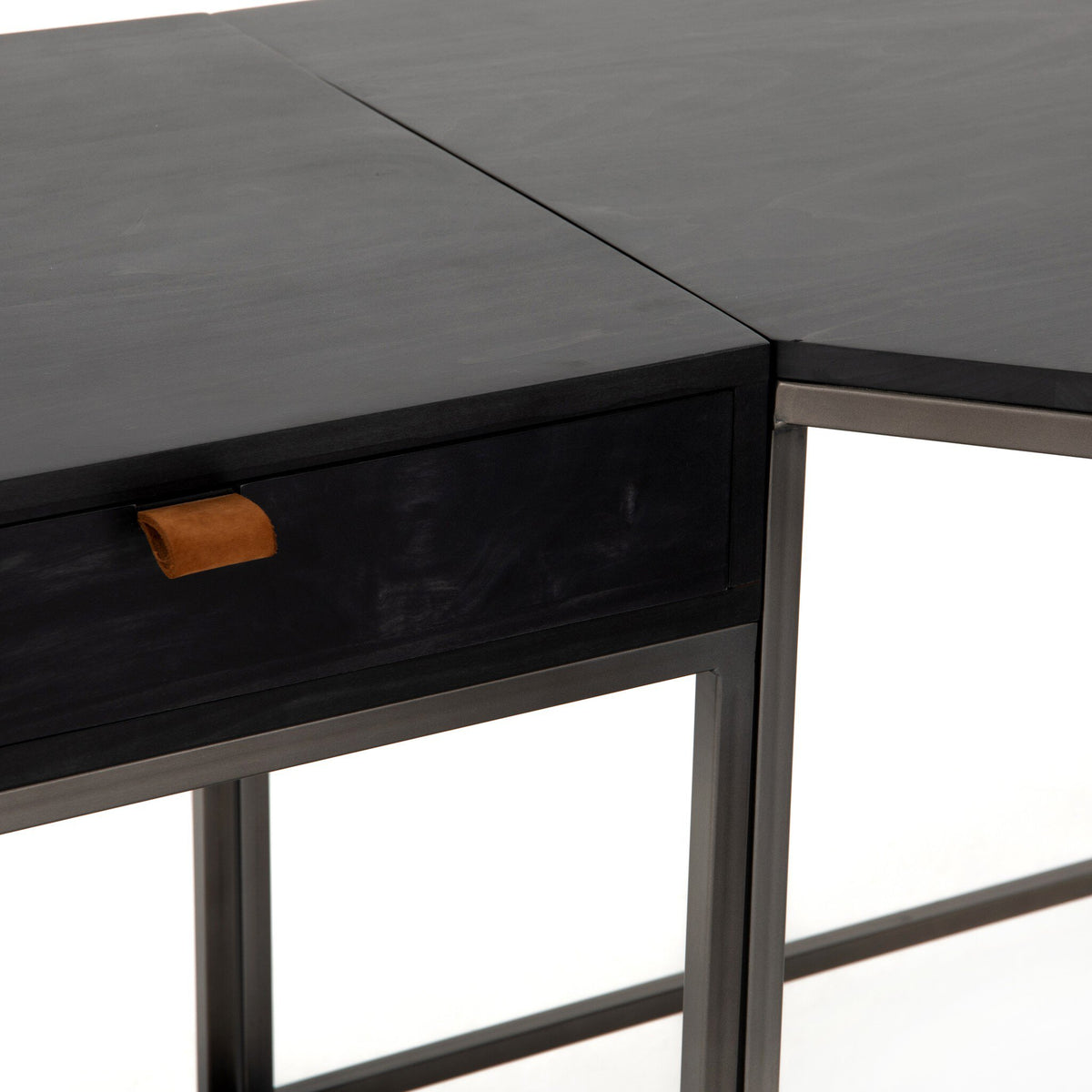Trey Desk System With Filing Credenza