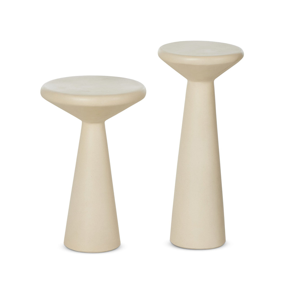 Ravine Concrete Accent Tables-Set Of 2
