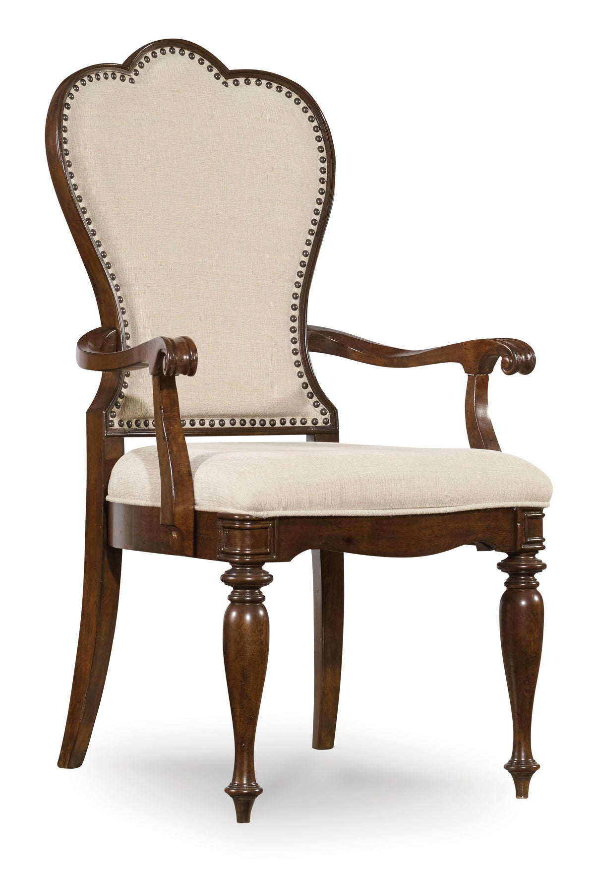a chair with a white cushion