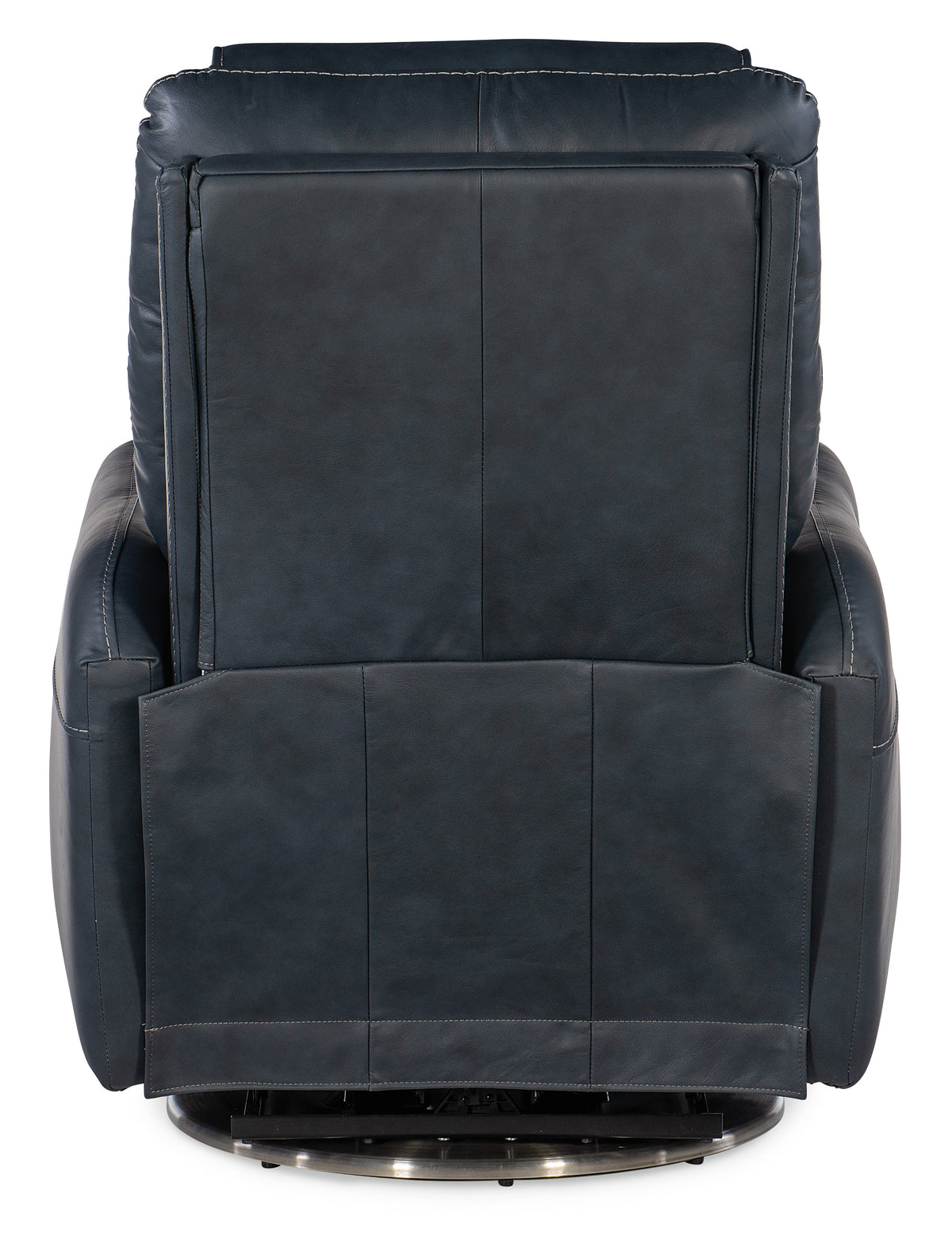 a black recliner with a white background