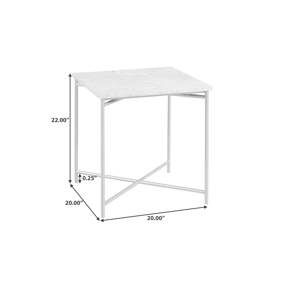 a table with dimensions of the size of the table