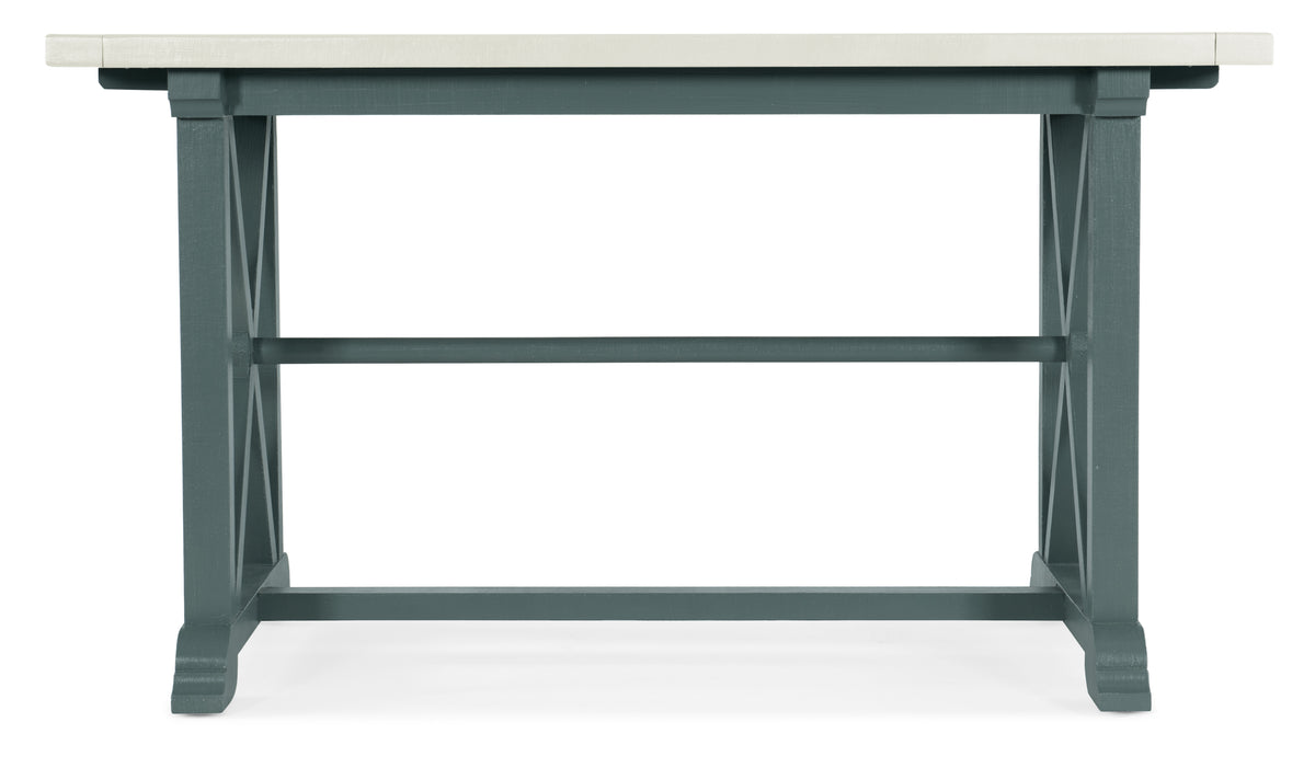a table with a white top