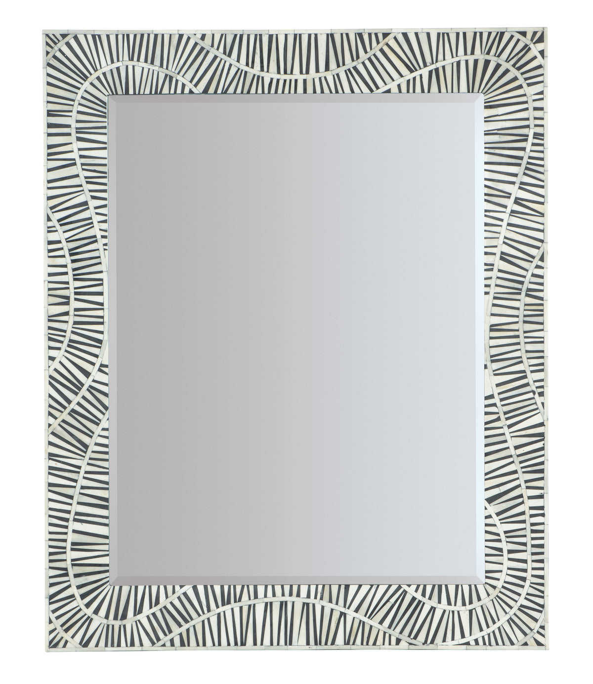 a mirror with a white frame