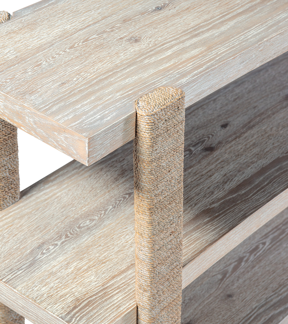 a close up of a wood shelf