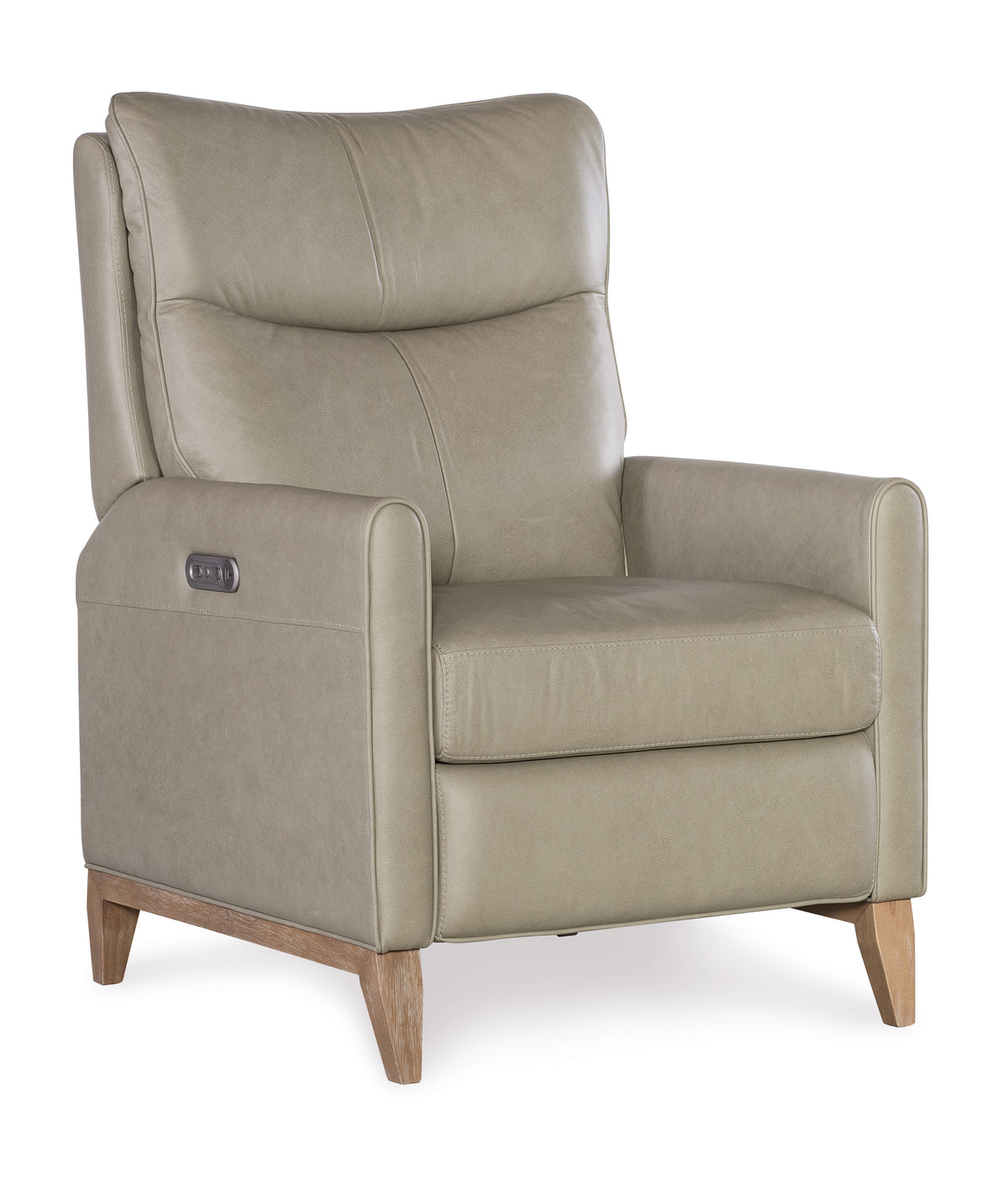 a white leather recliner chair