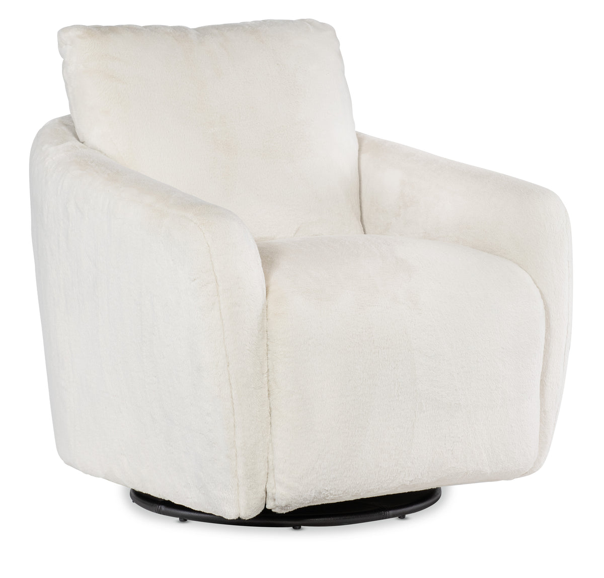 a white chair with a black base