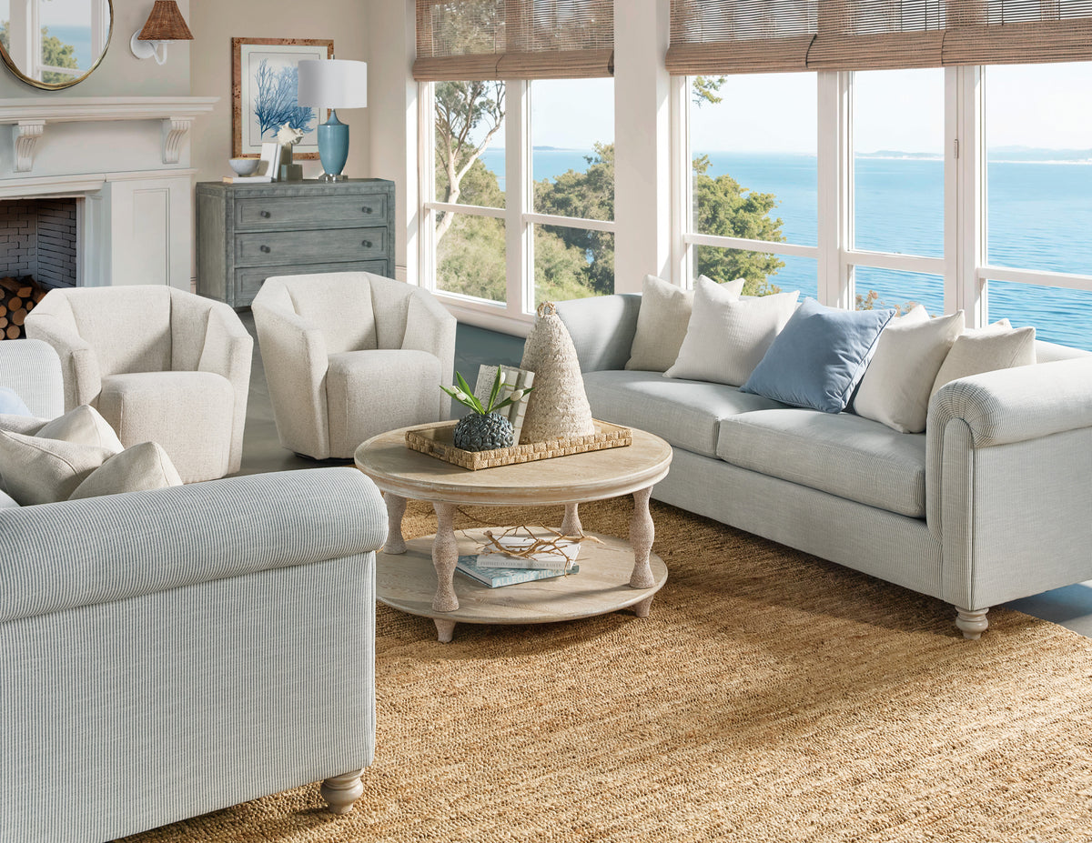 a living room with a couch and a coffee table