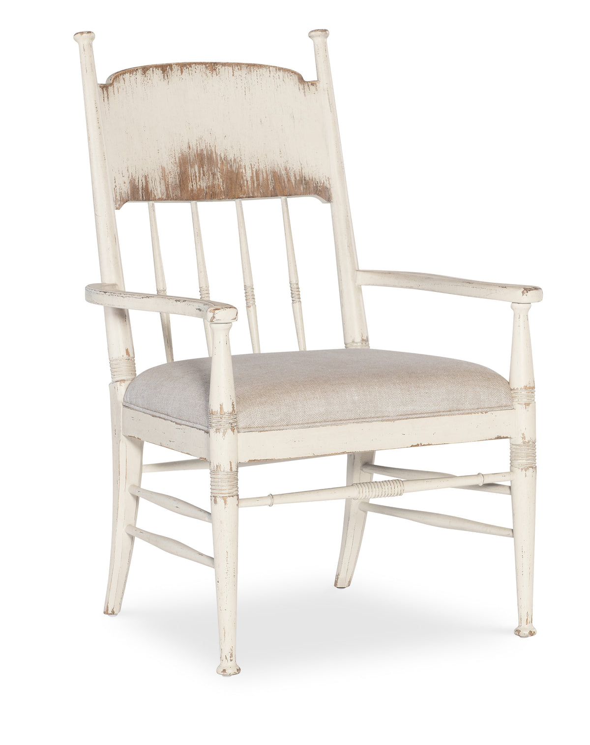 a white chair with a cushion