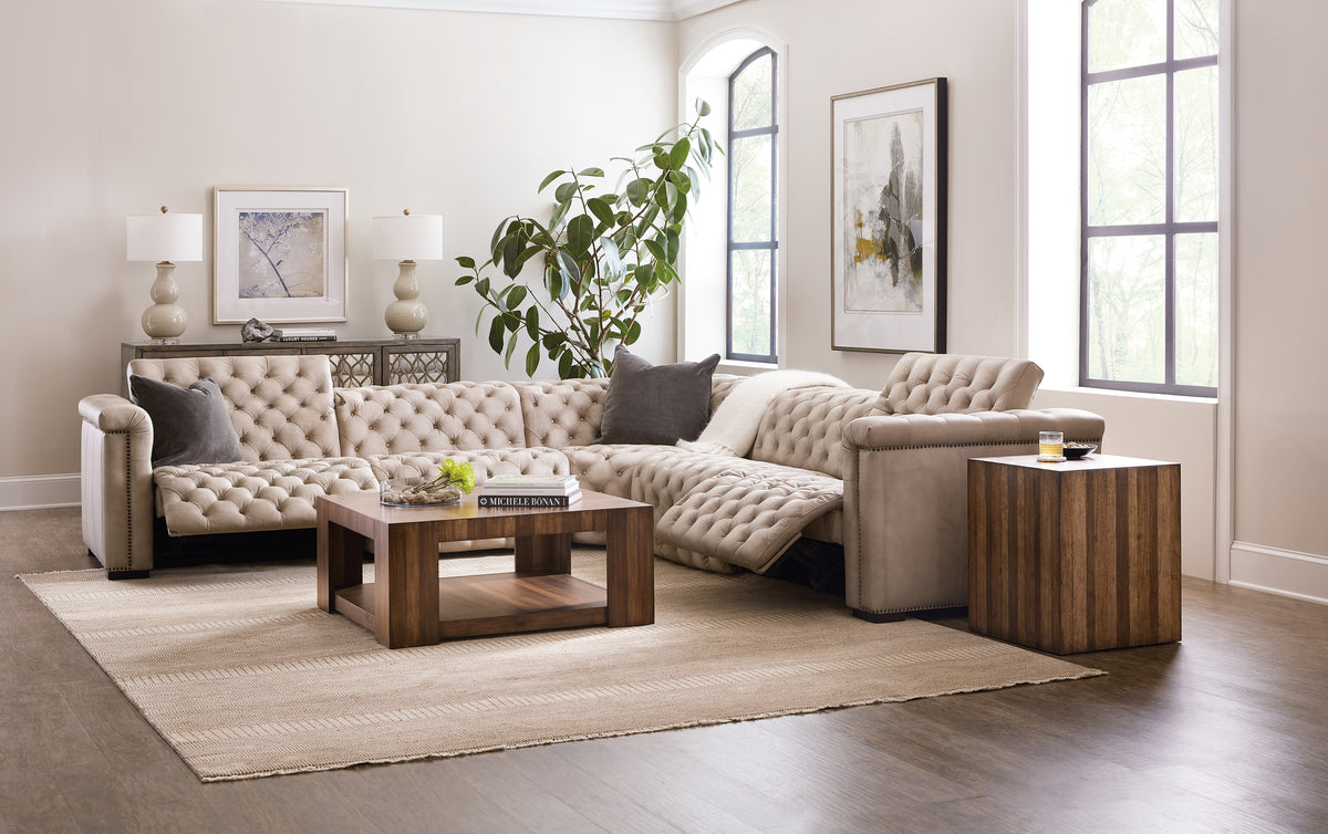 a living room with a couch and a coffee table