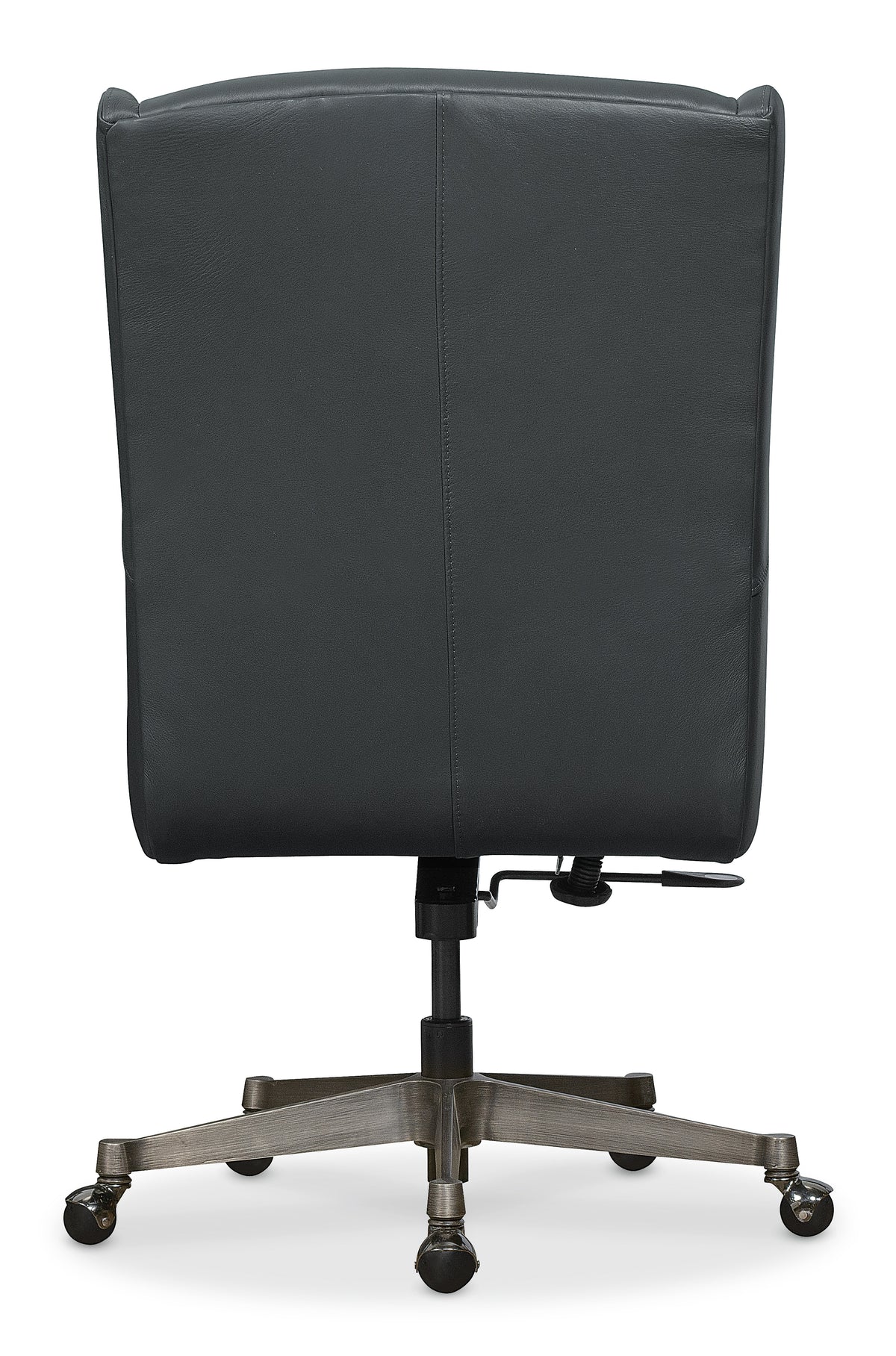 a back of a black office chair