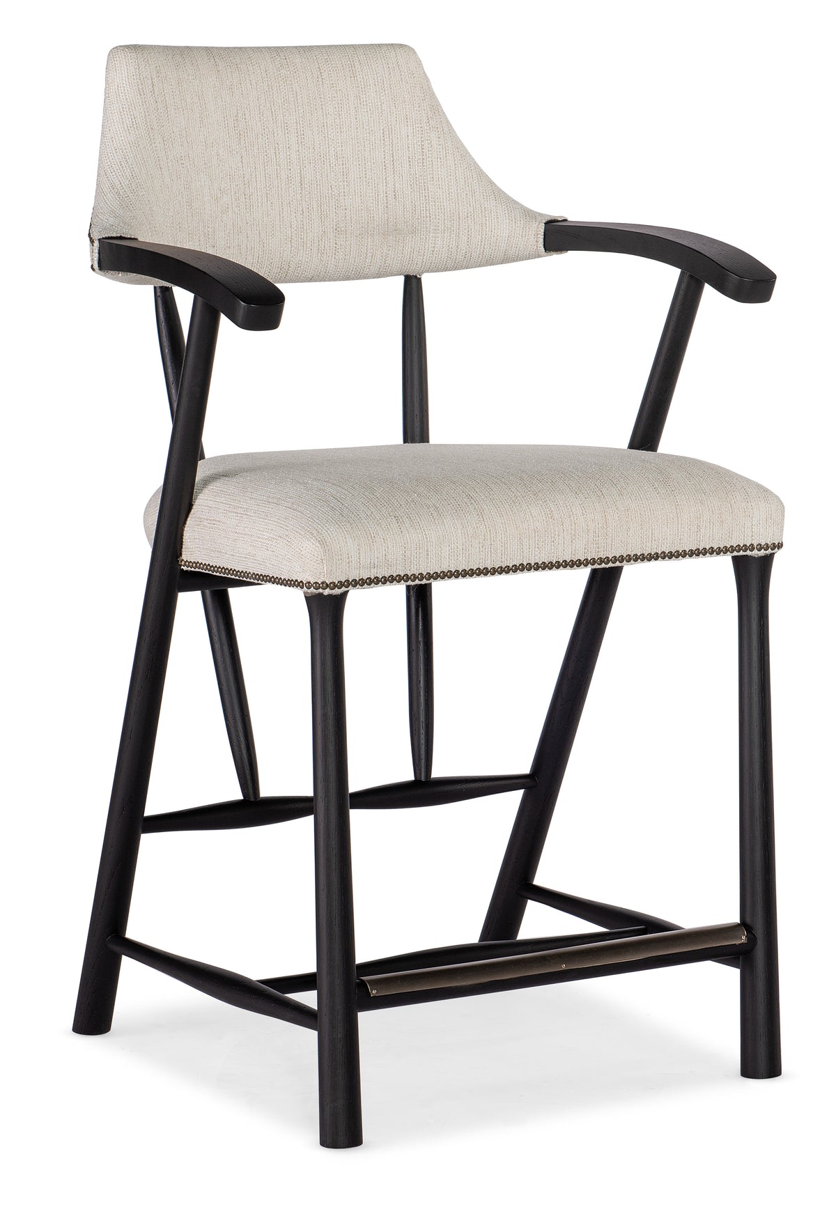 a chair with a white cushion