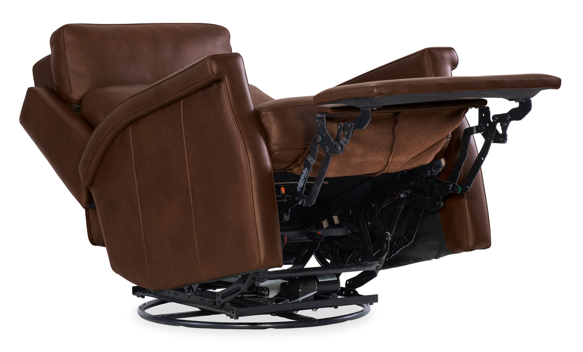 Kaufman Swivel Power Recliner with Pop-Up Headrest - Hooker Furniture (HRF-3237)