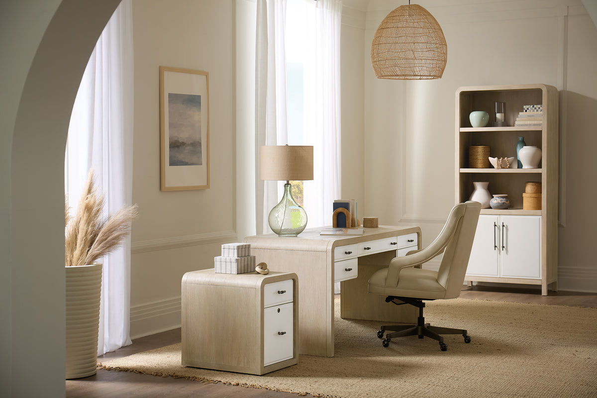 a desk in a room