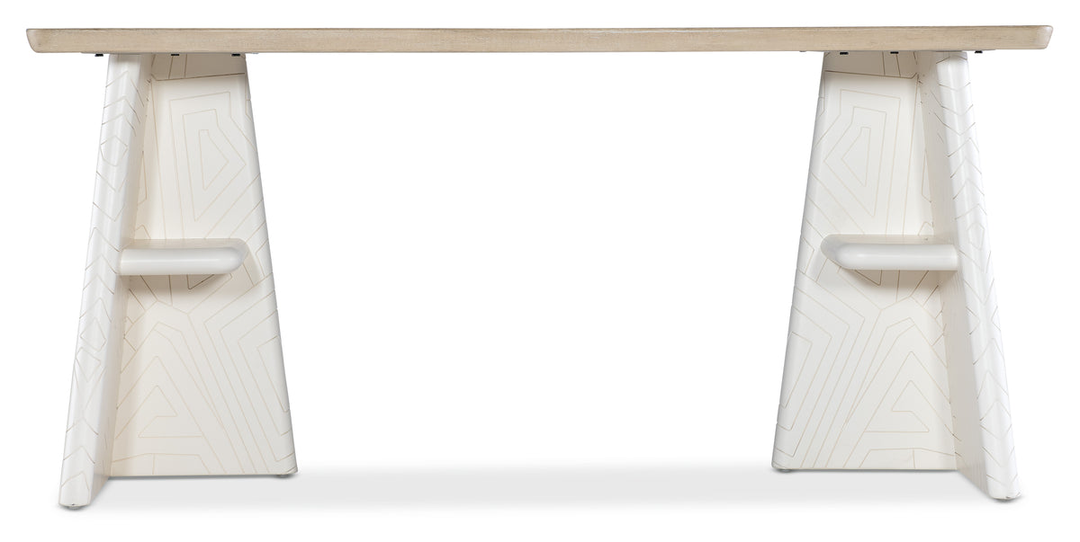 a table with two white objects
