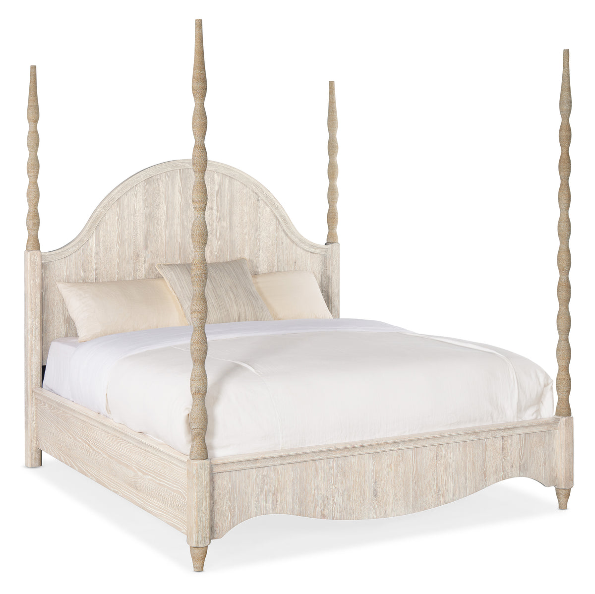 a bed with four posts