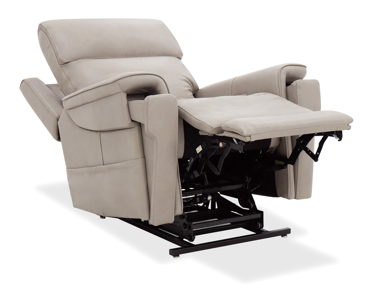 a recliner with a lift leg