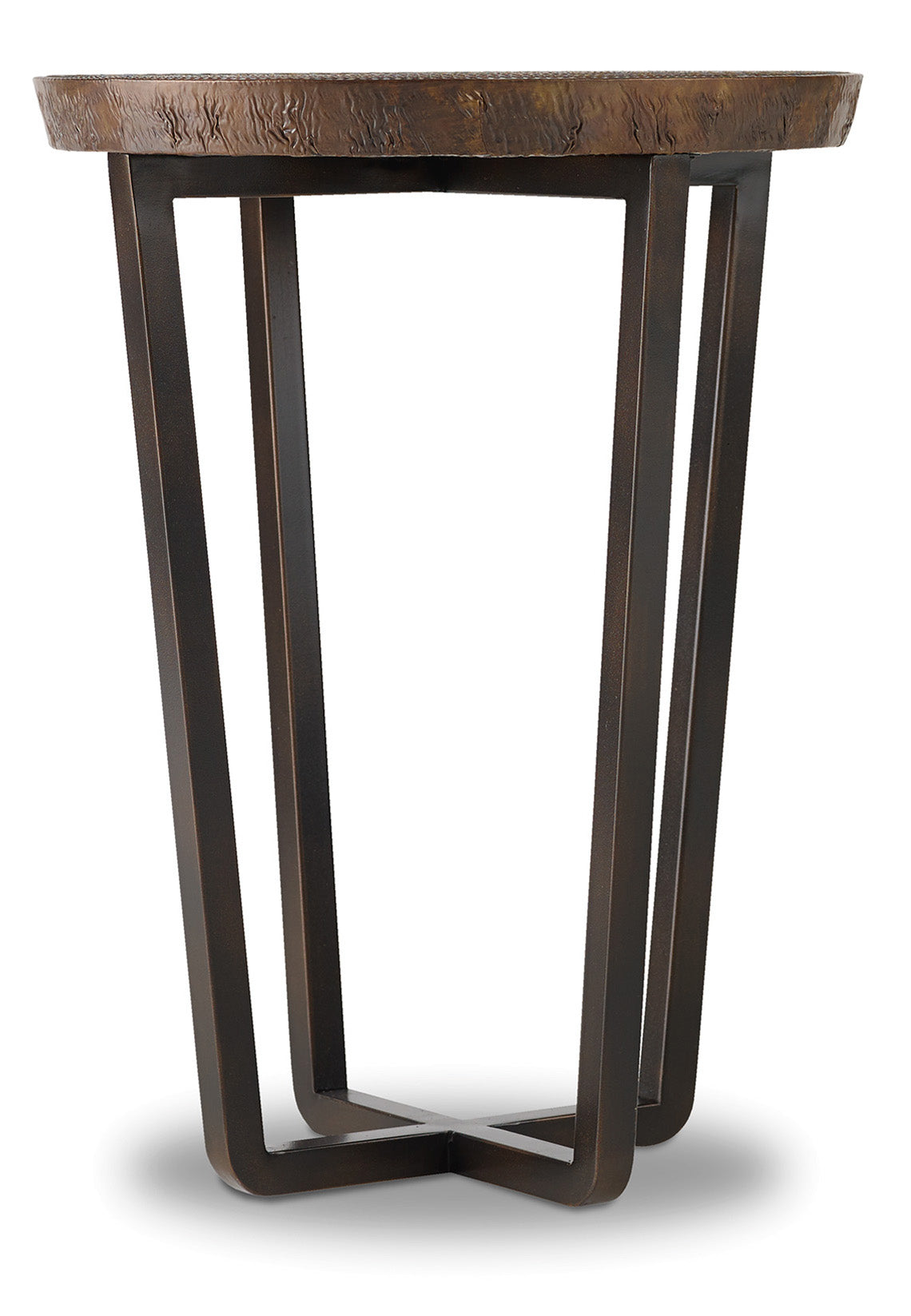 a brown metal table legs