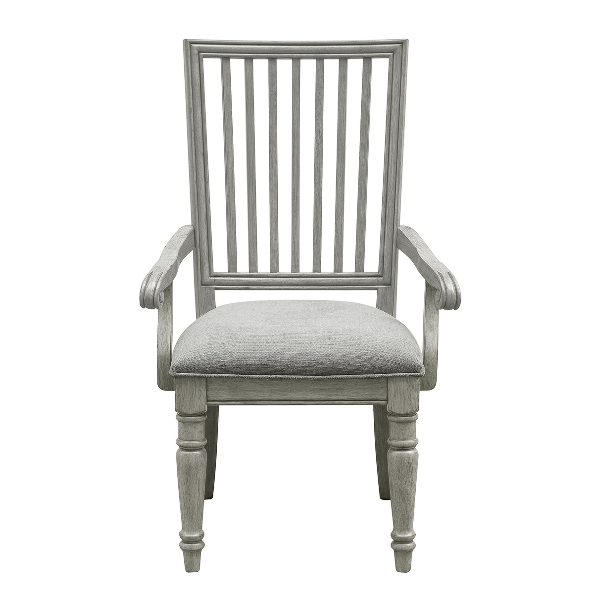 a grey chair with a cushion