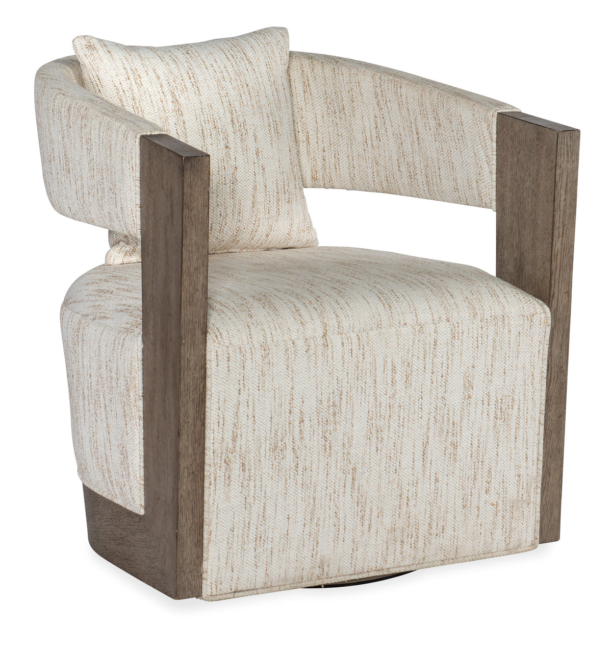 a white chair with a wooden frame