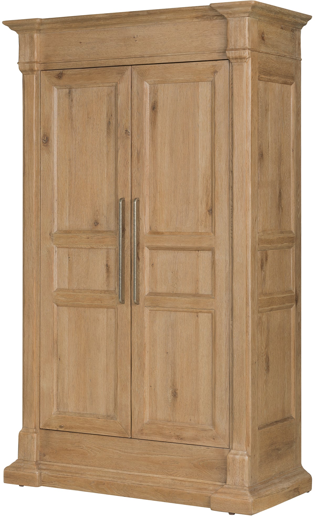 a wooden cabinet with two doors
