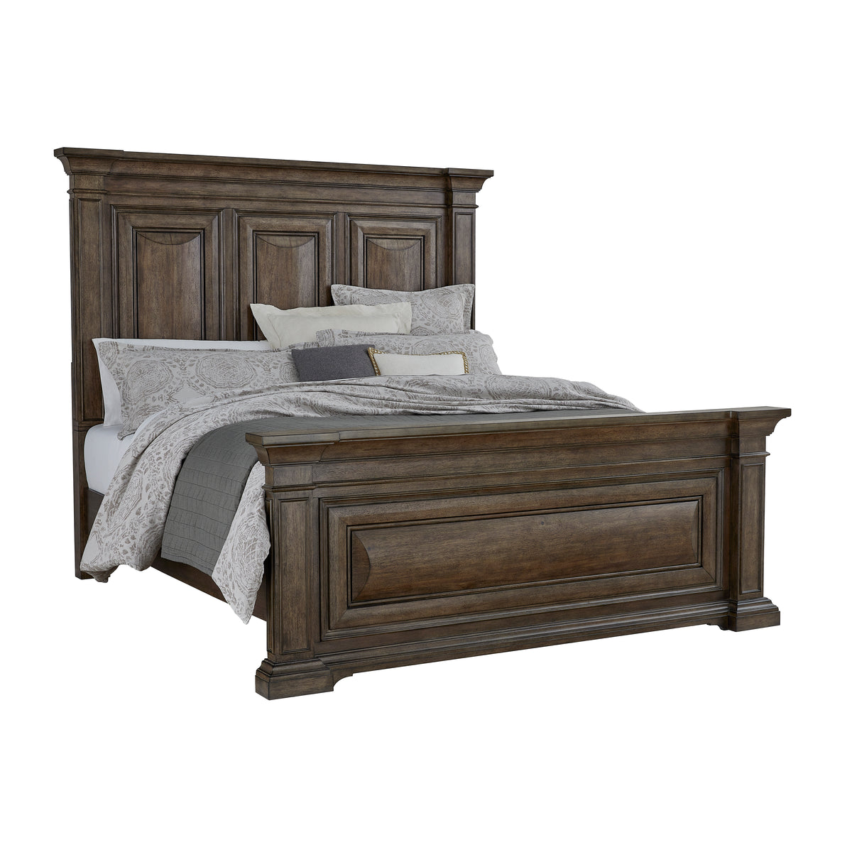 a bed with a white background