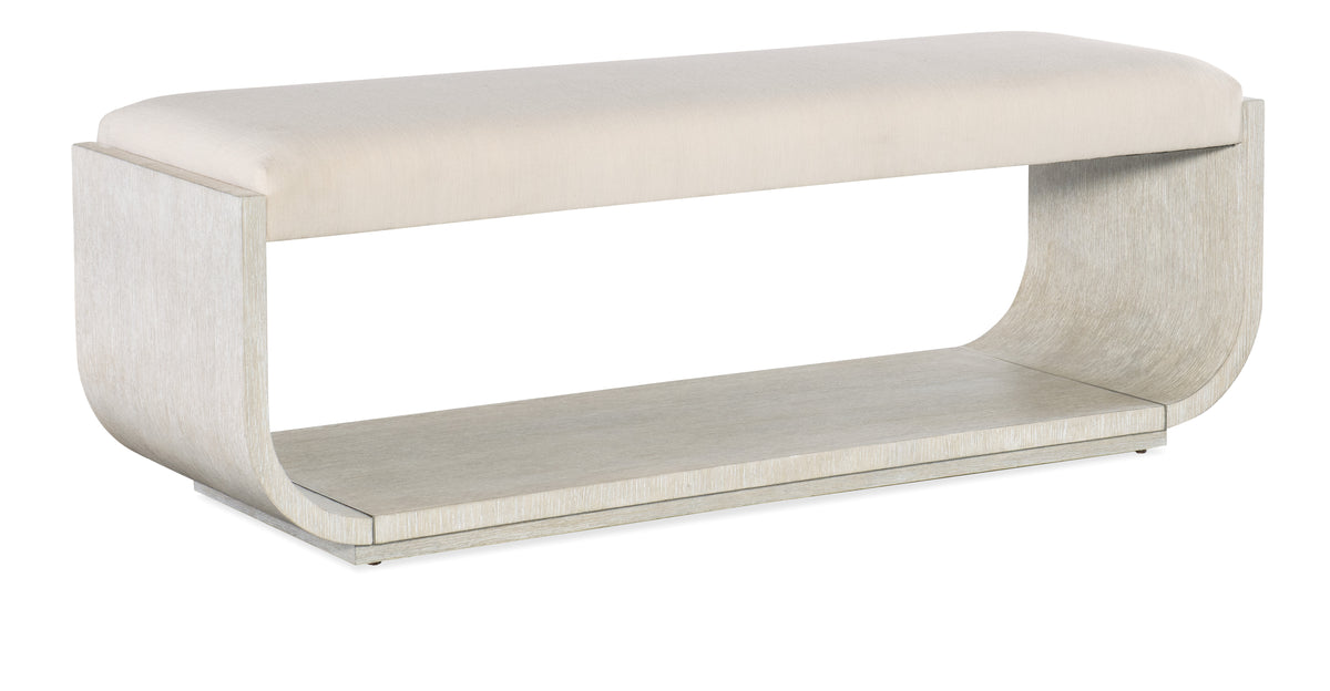 a white bench with a white backrest
