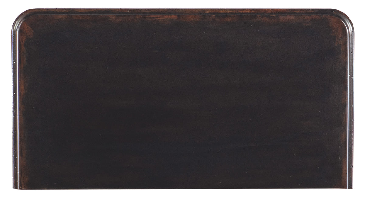 a black rectangular object with a brown border