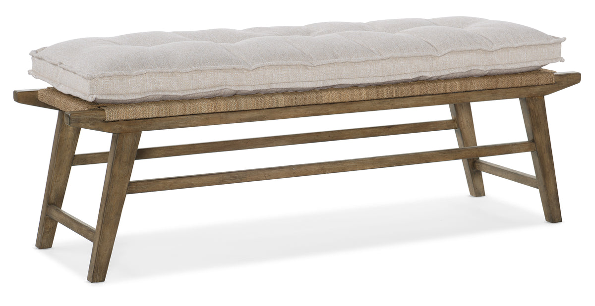 a bench with a cushion