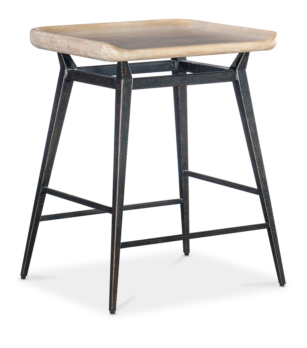 a stool with a white top