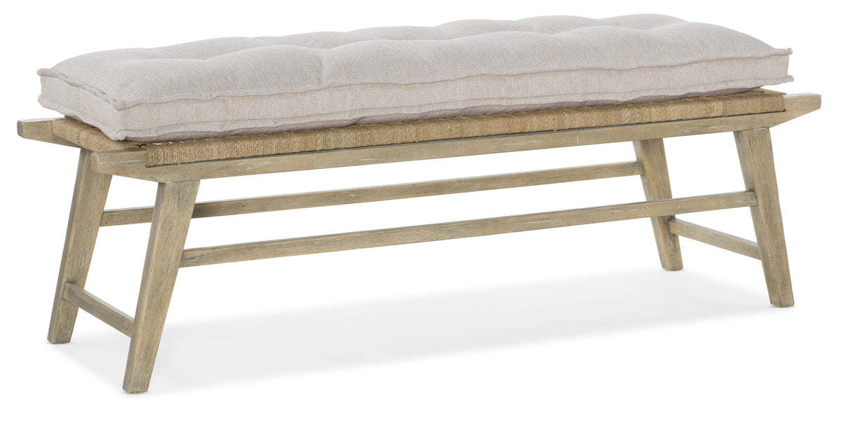 a bench with a cushion