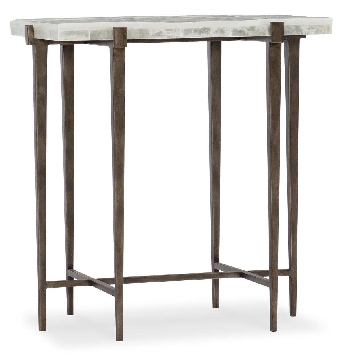 a table with a marble top