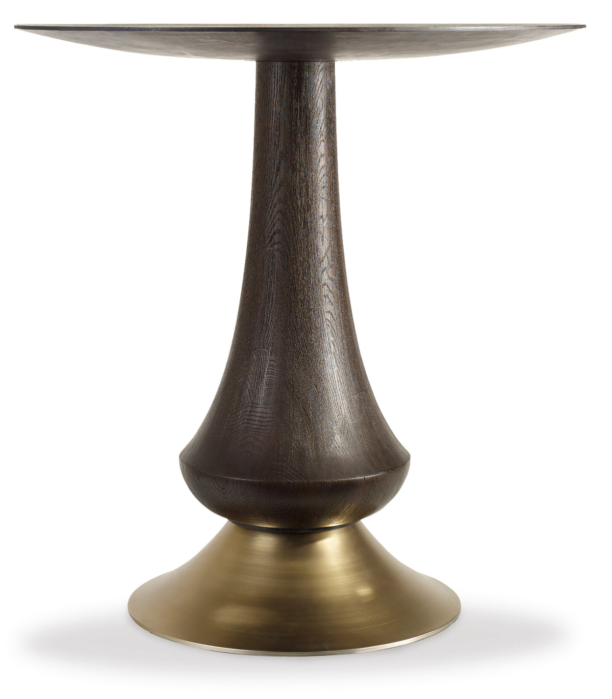 a round table with a round base