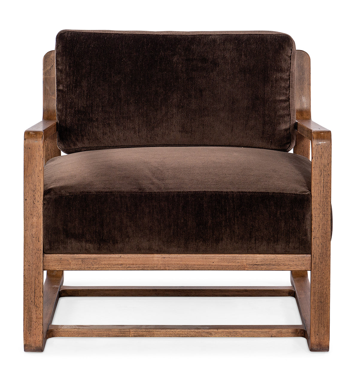 a brown chair with wooden legs