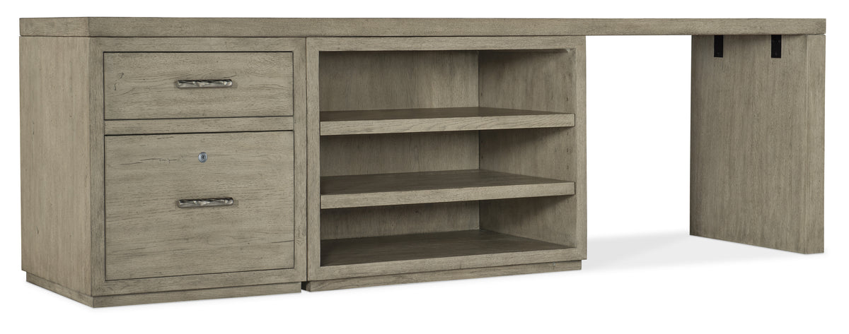 a wooden shelf with drawers