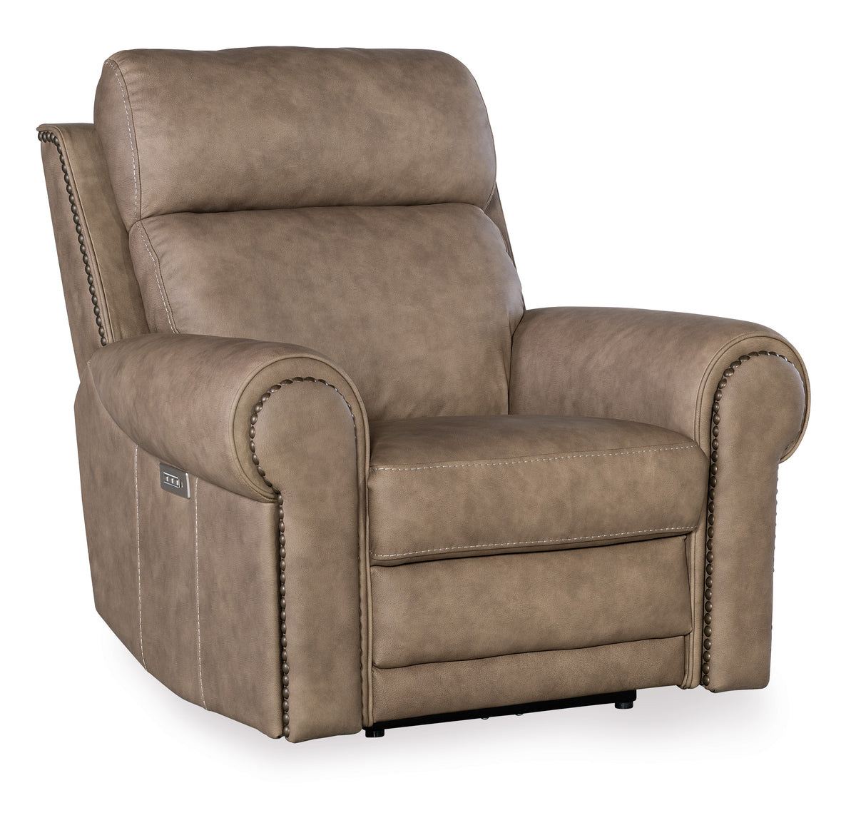 a brown recliner chair