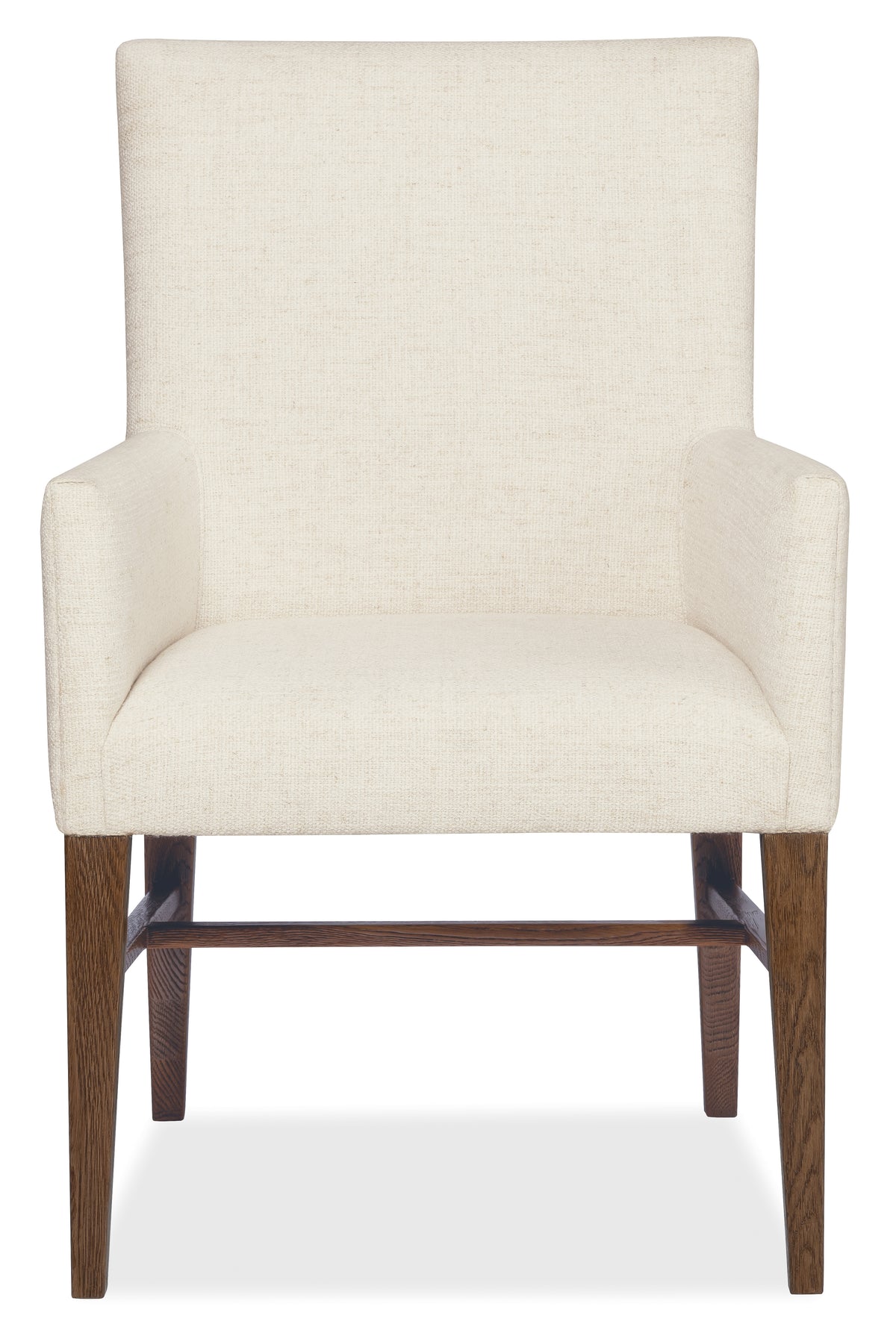 a white chair with wooden legs