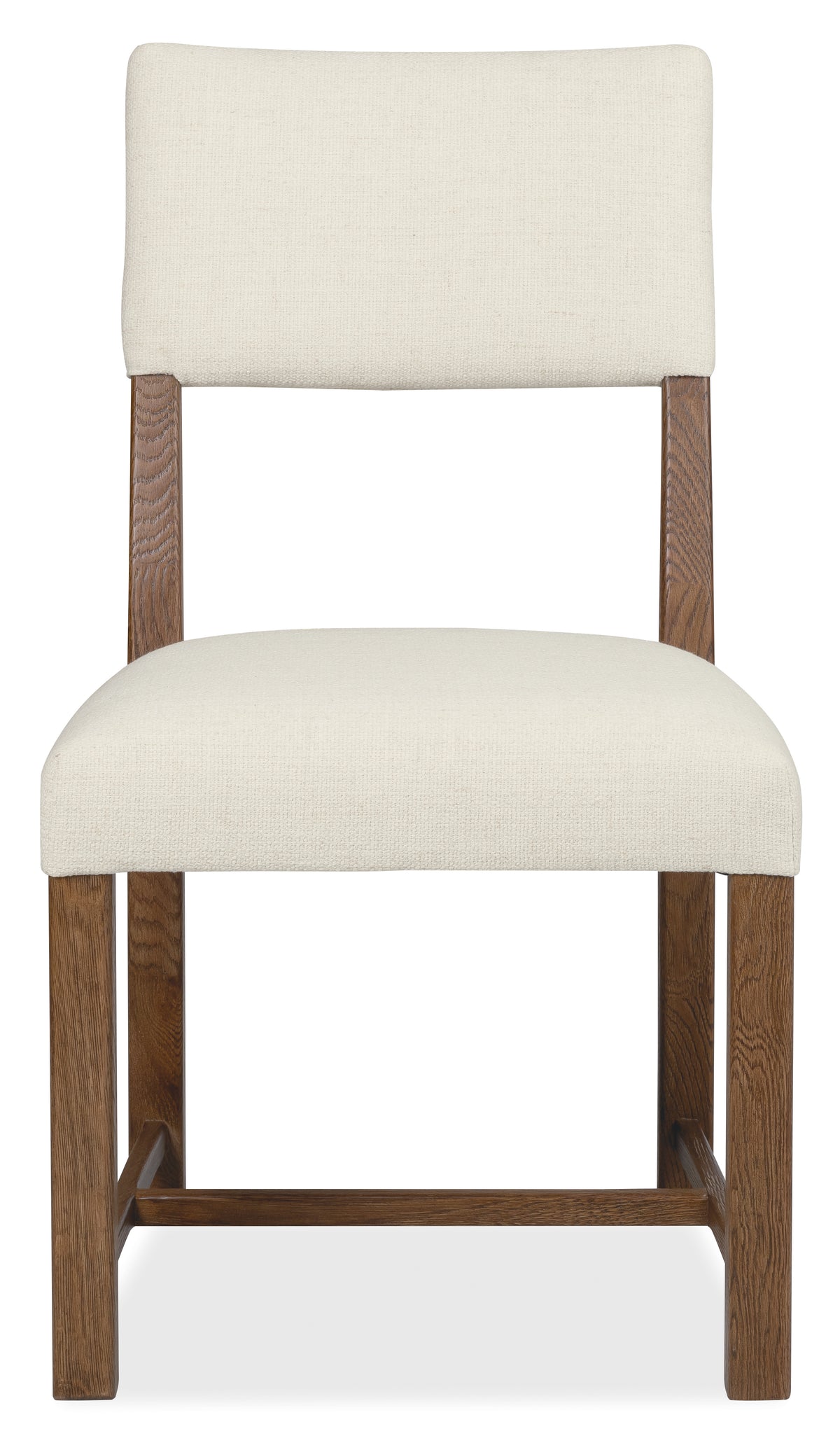 a white chair with wooden legs