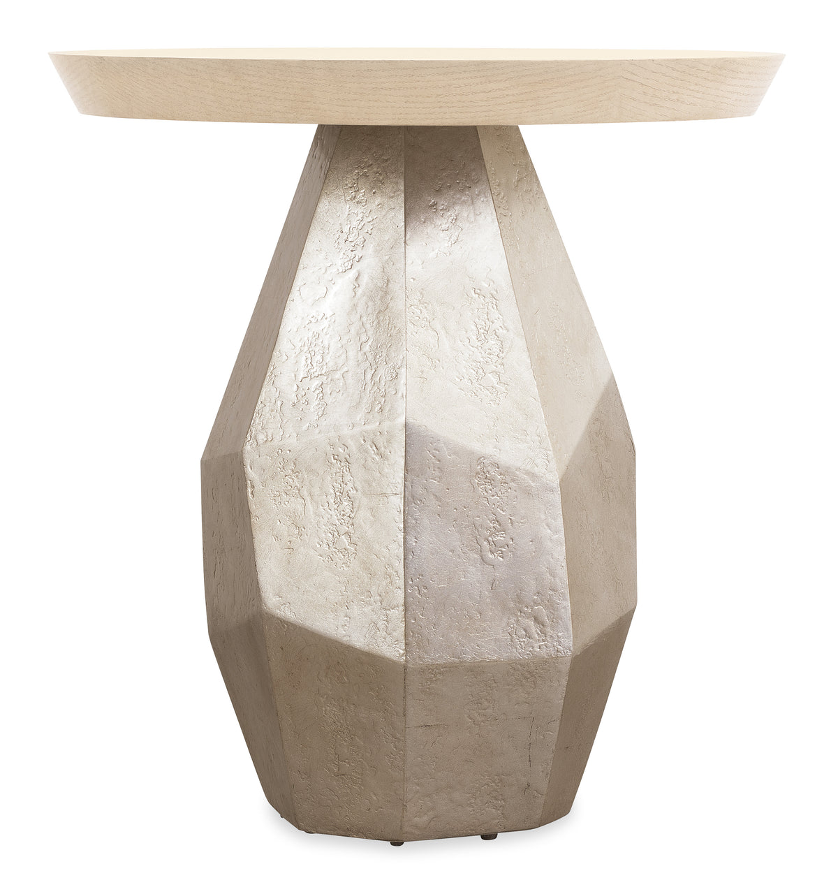 a table with a round top