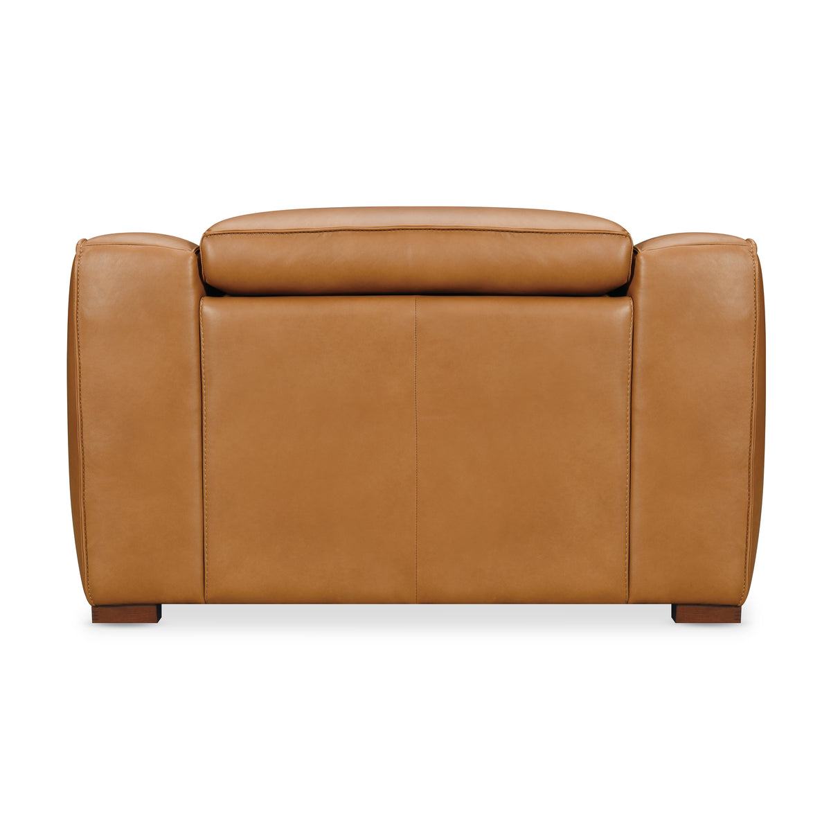 a brown leather chair with a white background