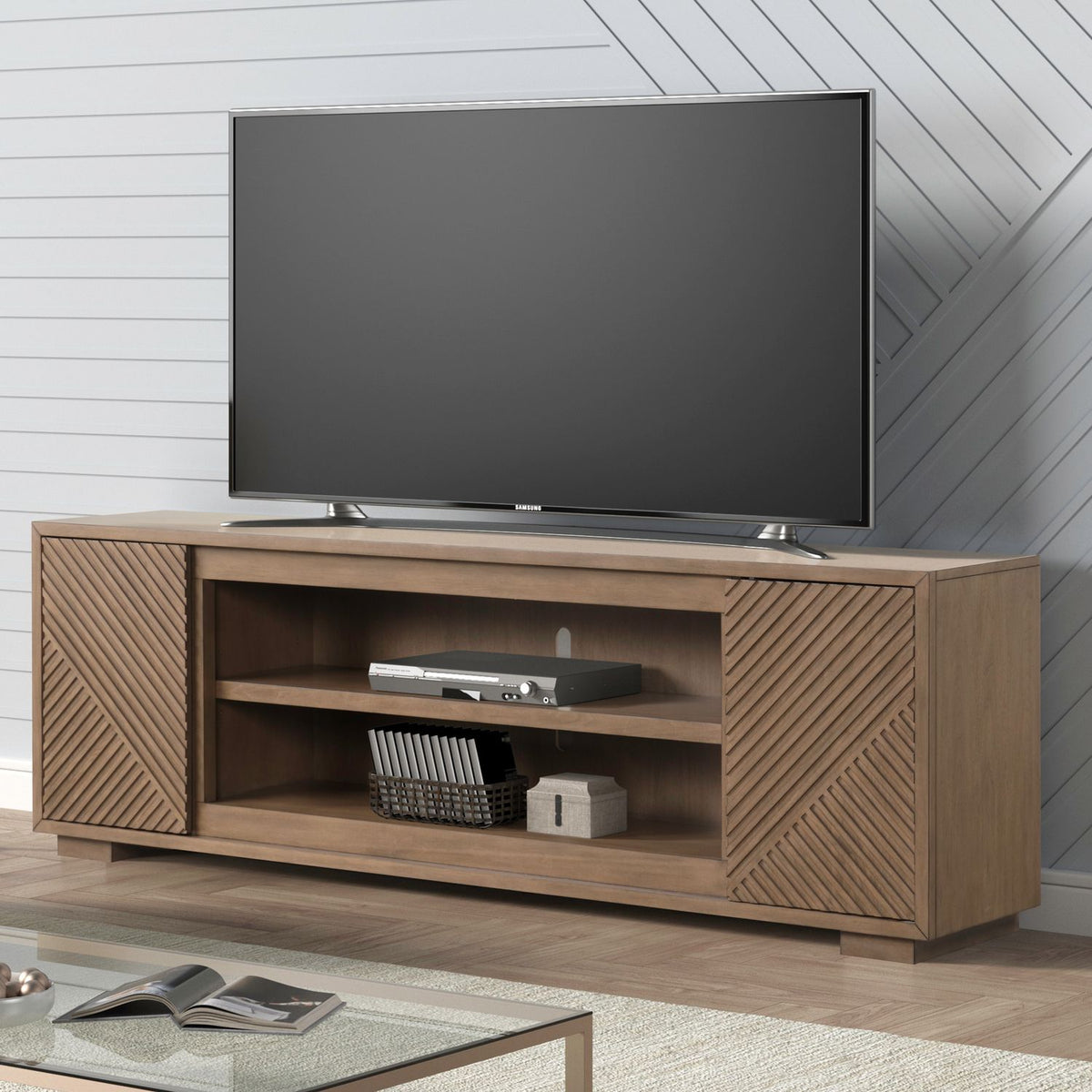 FIRE-214-TV84FTS - 84 Inch Fireplace TV Console - Liberty Furniture