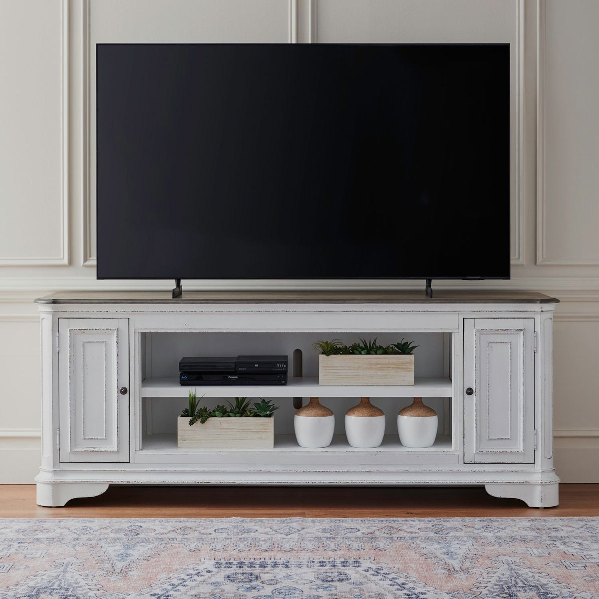 FIRE-244-TV82FTS - 82 Inch Fireplace TV Console - Liberty Furniture