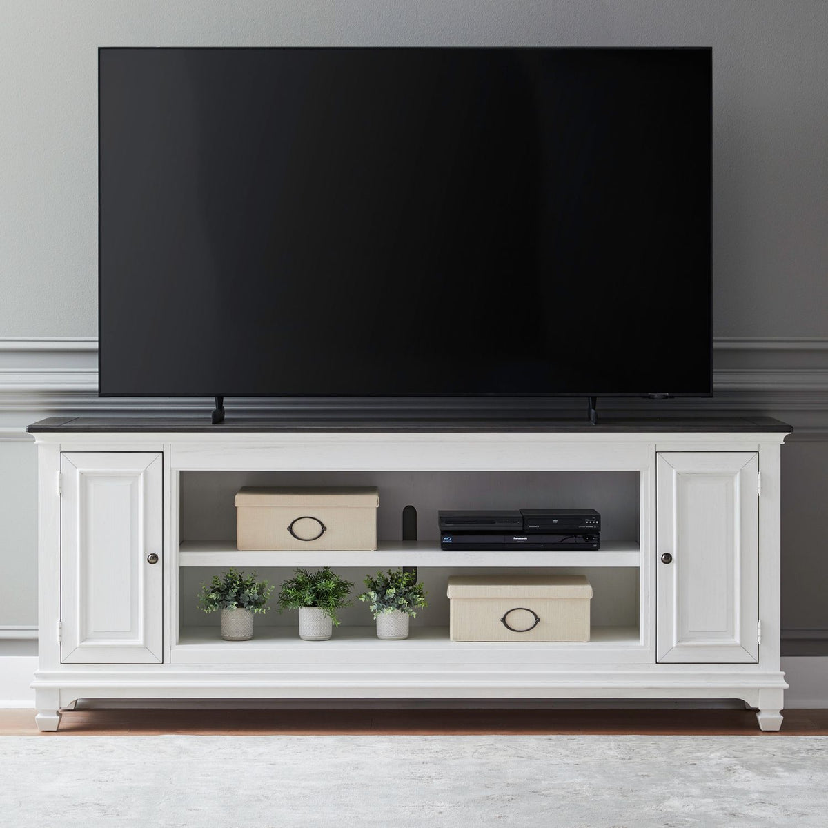 FIRE-417-TV80FTS - 80 Inch Fireplace TV Console - Liberty Furniture