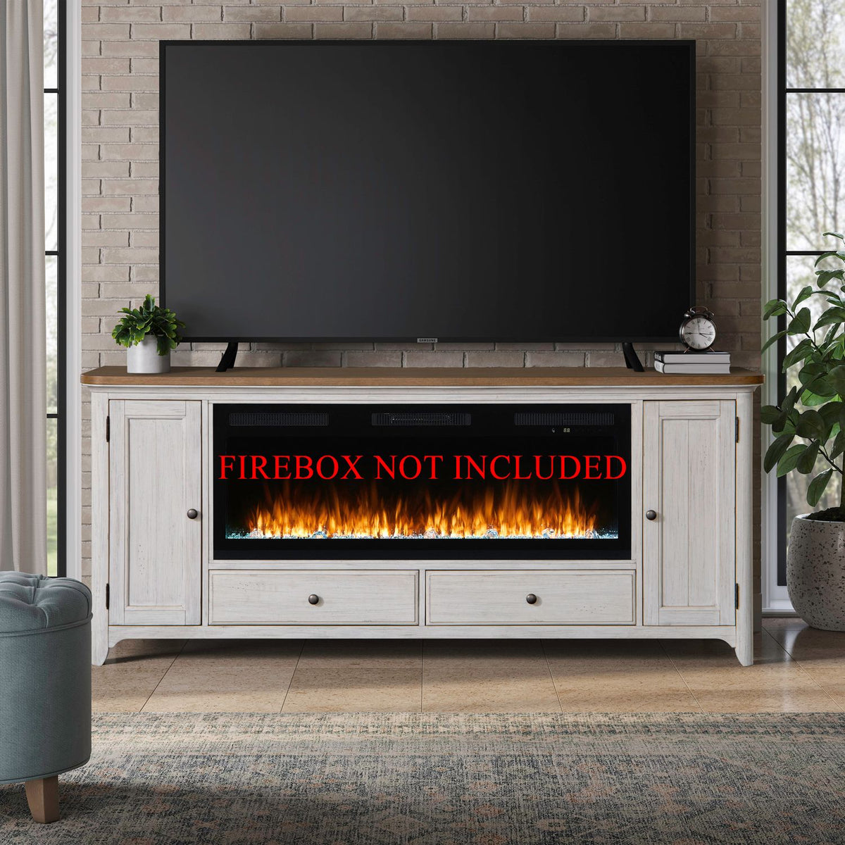 FIRE-652-TV80FT - 80 Inch Fireplace TV Console - Liberty Furniture