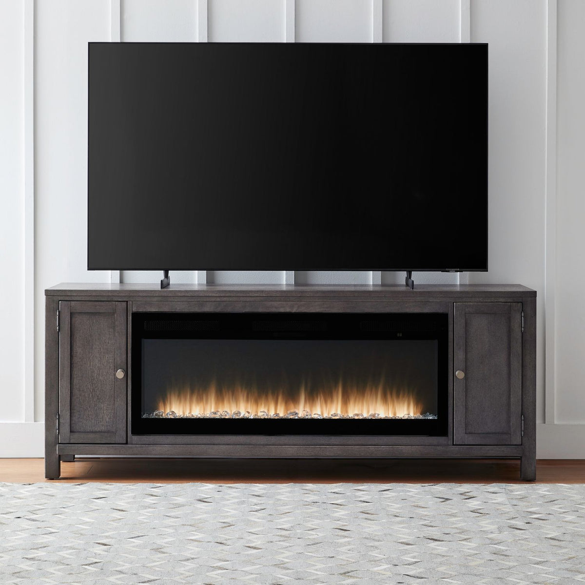 FIRE-BOX-406-78FTS - 406 78 Inch Console w/ Fire FTS - Liberty Furniture