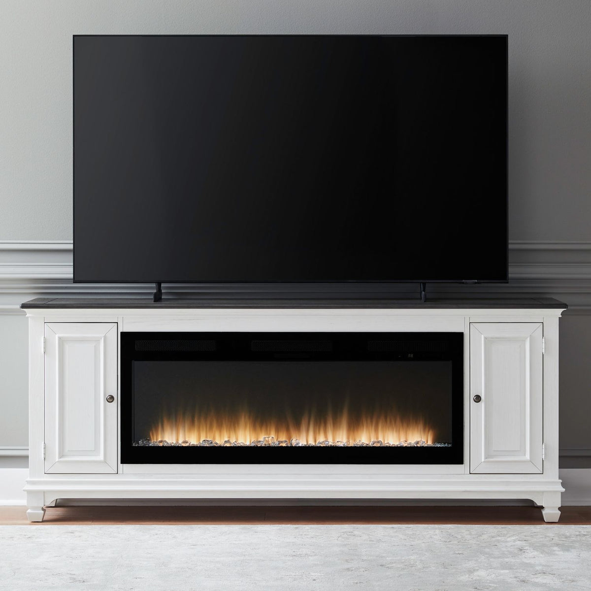FIRE-BOX-417-80FTS - 417 80 Inch Console w/ Fire FTS - Liberty Furniture